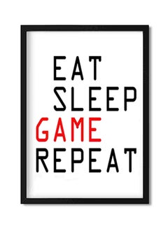 Buy Eat Sleep Game Repeat Wall Art Painting Multicolour 32x22x2centimeter in Saudi Arabia