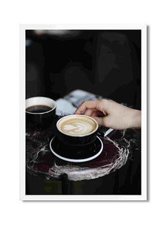 Buy Cup Of Cappuccino Wall Art Painting Multicolour 32x22x2cm in Saudi Arabia