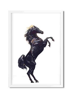 Buy Standing Horse Water Color Wall Art Painting Multicolour 32x22x2cm in Saudi Arabia