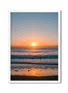 Buy Beach At Sunset Wall Art Painting Multicolour 32x22x2centimeter in Saudi Arabia