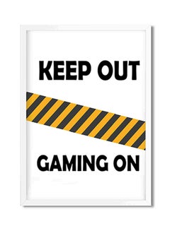 اشتري لوحة فنية لديكور الحائط مطبوعة بعبارة "Keep Out Gaming On" متعدد الألوان 32x22x2سم في السعودية