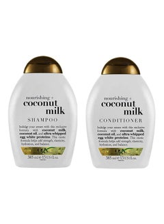 Buy 2-Piece Nourishing Coconut Milk Shampoo And Conditioner Set in UAE