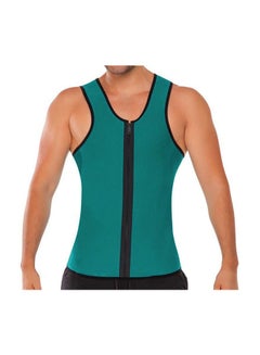 Buy Zipper Corset Vest Green in Saudi Arabia