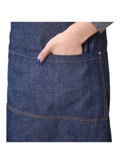 Buy Nordic Style Hanging Neck Cowboy Apron Denim Blue One Size in Egypt