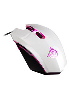 Buy LED Breathing Light Gaming Mouse White/Pink/Black in Saudi Arabia