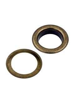 Buy 100-Piece Eyelets For Canvas Clothes And Leather 10mm Antique-brass in UAE