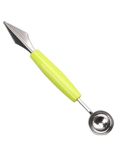 Buy 2-In-1 Fruit Carving Knife And Scoop Green 18.5 x 3centimeter in Saudi Arabia