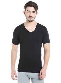 Buy Short Sleeves Undershirt Black in UAE
