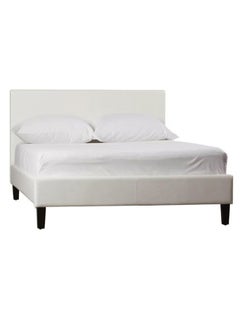 Buy Modern Platform Twin Bed Without Mattress White 120 x 200cm in UAE