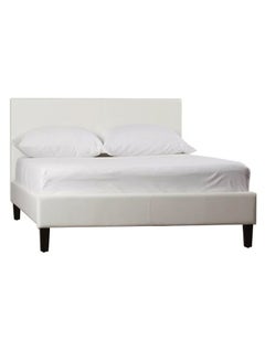 Buy Modern Platform Bed Without Mattress White 200 x 200cm in UAE