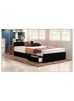 Buy 3-Drawer Storage Bed With Mattress Black 160 x 200cm in UAE