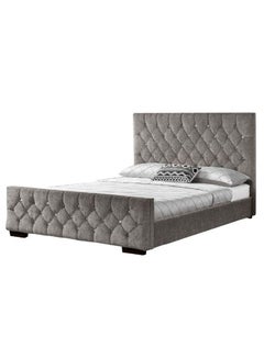 Buy Arya Bed Frame Without Mattress Grey 160 x 200cm in UAE