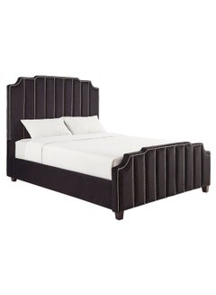 اشتري Chareau Nailhead Bed With Mattress Black 180 x 200centimeter في الامارات