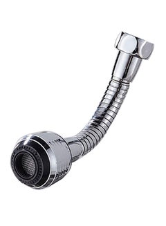 Buy 360°Swivel Water Saving Tap Aerator Filter Attachment Silver in UAE