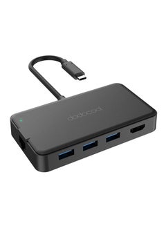 Buy 6-In-1 Multifunction USB-C Hub Black in Saudi Arabia