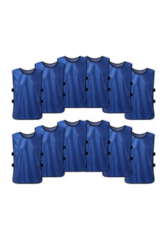 اشتري 12-Piece Soccer Pinnies Quick Drying Football Vest Breathable Team Training Bibs في الامارات