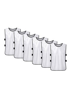 Buy 6-Piece Soccer Pinnies Quick Drying Football Bib Set in Saudi Arabia