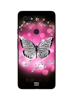 Buy Skin Case Cover -for Google Pixel 3 Silver Butterfly Silver Butterfly in UAE