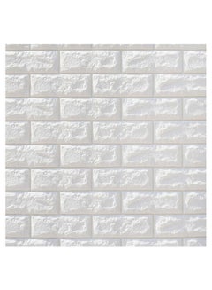 Buy 3D Brick Waterproof Wall Stickers White 70x77x0.2centimeter in Egypt