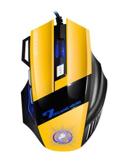 Buy Wired Optical Gaming Mouse Yellow/Black in UAE