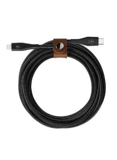Buy BELKIN BOOST CHARGE USB-C Cable with Lightning Connector + Strap, 4 ft/1.2 m - MFI Certified, USB PD, Duratek Fast Charging USB-C to Lightning Cable, Ultra-High durability iPhone USB-C Cable - Black Black in UAE