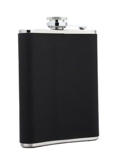 Buy Portable Hip Flask Black/Silver 21x7x7cm in UAE