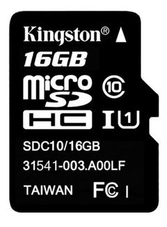 اشتري Micro SDHC Flash Memory Card 16GB Black في السعودية