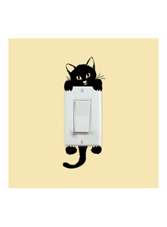 Buy On-Off Cartoon Cat Wall Sticker Black in UAE