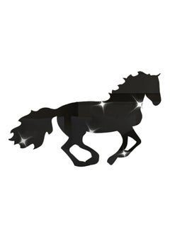 اشتري 3D Horses Mirrors Wall Sticker Black 50x70 سنتيمتر في الامارات