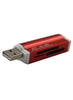 Buy Multi Memory USB Card Reader Red in Saudi Arabia
