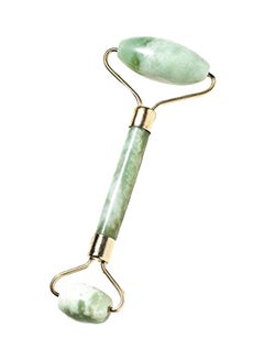 Buy Jade Stone Facial Roller Massager Green/Gold in UAE