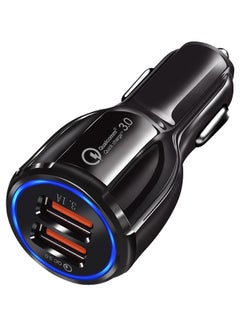 Buy 4 USB Port Car Charger Adapter Black in UAE