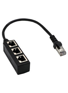Buy RJ45 1 To 3 Ethernet LAN Cable Splitter Black in UAE