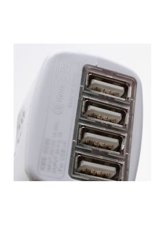 Buy 4-Port USB Car Charger White in UAE