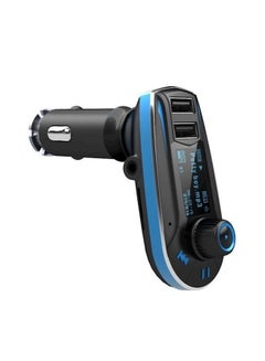 اشتري USB Wireless FM Transmitter Modulator With Remote Blue/Black في الامارات