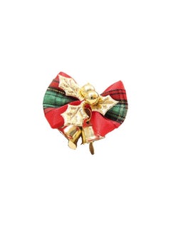 اشتري Bow With Bells  Tree Hanging Decoration  Gift Decoration 4Pcs Set Red /Golden/Green في الامارات