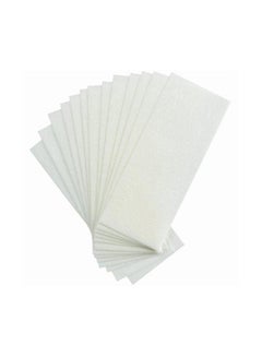 Buy 100-Piece Cloth Wax Strip Set White in UAE