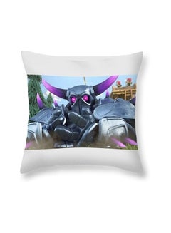 Buy Clash Of Clans Printed Cushion polyester White/Blue/Red in UAE