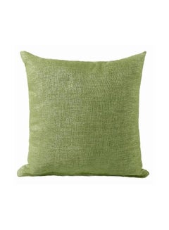 Buy Solid Patterned Decorative Cushion Green 45x45cm in UAE