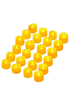 Buy 24-Piece Smokeless Electronic LED Candle Set Yellow in UAE