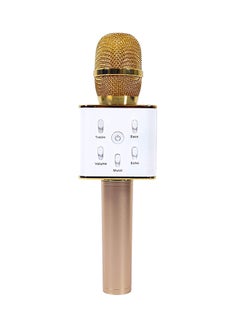 Buy Q7 Bluetooth Karaoke Microphone With Speaker Q7 Gold/White in UAE