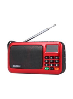 Buy USB Portable Digital Radio V476 Red in Saudi Arabia