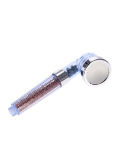 Buy Handheld Water-Saving Bath Shower Nozzle Filter Head Silver/Clear in Egypt