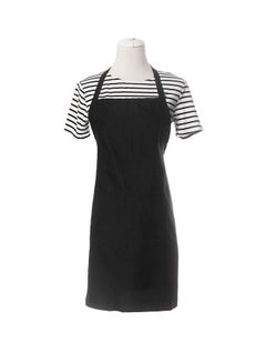 Buy Kitchen Apron With Pocket Black 73x59centimeter in UAE