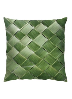 Buy Check Pattern Cushion Polyester Green 40x40centimeter in UAE