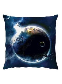 اشتري Planet Printed Cushion بوليستر أزرق / ذهبي / أبيض 40x40 سنتيمتر في الامارات