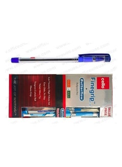 Buy 12-Piece Finegrip Ballpoint With Butterflow Ballpoint Pen Blue/Clear in UAE