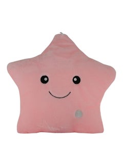 Buy Star LED Cushion cotton Pink 37x32x10cm in UAE