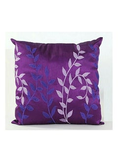 Buy Embroidered Decorative Cushion Cover Purple/Blue 45x45cm in UAE