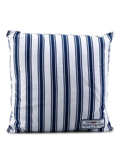 Buy Printed Decorative Cushion White/Blue 40x40cm in UAE